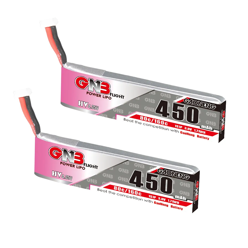2pcs new GNB 2S 7.6V 450mAh 80 - огляд і ціна Drone Racing Charger